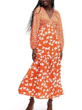 DVF for Target Women's V-Neck Ginkgo Cherry Tomato Maxi
Dress Small NWOT